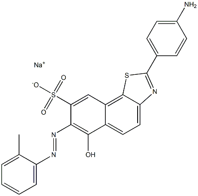 Naphtho[2,1-d]thiazole-8-sulfonic acid, 2-(4-aminophenyl)-6-hydroxy-7-[(2-methylphenyl)azo]-, monosodium salt