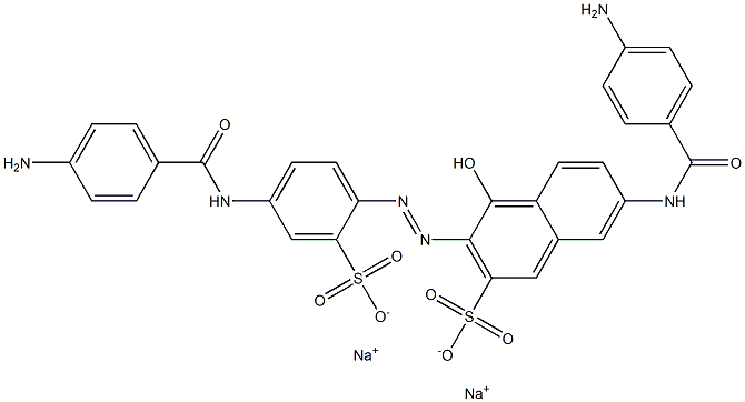 2-Naphthalenesulfonic acid, 7-[(4-aminobenzoyl)amino]-3-[[4-[(4-aminobenzoyl)amino]-2-sulfophenyl]azo]-4-hydroxy-, disodium salt