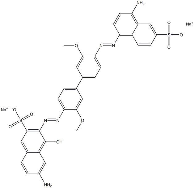 2-Naphthalenesulfonic acid, 6-amino-3-[[4'-[(4-amino-6-sulfo-1-naphthalenyl)azo]-3,3'-dimethoxy[1,1'-biphenyl]-4-yl]azo]-4-hydroxy-, disodium salt