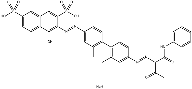 2,7-Naphthalenedisulfonic acid, 3-[[3,3'-dimethyl-4'-[[3-oxo-1-[(phenylamino)carbonyl]propyl]azo][1,1'-biphenyl]-4-yl]azo]-4-hydroxy-, disodium salt