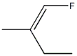 cis-1-fluoro-2-methyl-1-butene Structural