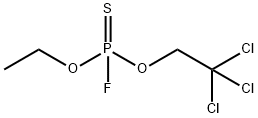 Phosphorofluoridothioic acid, O-ethyl O-(2,2,2-trichloroethyl) ester Structural