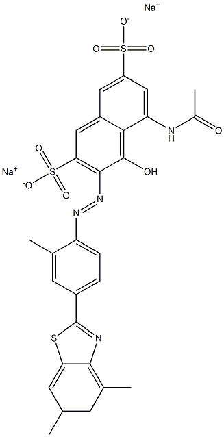 2,7-Naphthalenedisulfonic acid, 5-(acetylamino)-3-[[4-(4,6-dimethyl-2-benzothiazolyl)-2-methylphenyl]azo]-4-hydroxy-, disodium salt