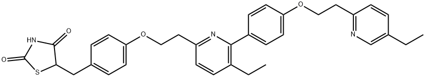 5-[[4-[2-[5-ethyl-6-[4-[2-(5-ethylpyridin-2-yl)ethoxy]phenyl]pyridin-2-yl]ethoxy]phenyl]methyl]-1,3-thiazolidine-2,4-dione