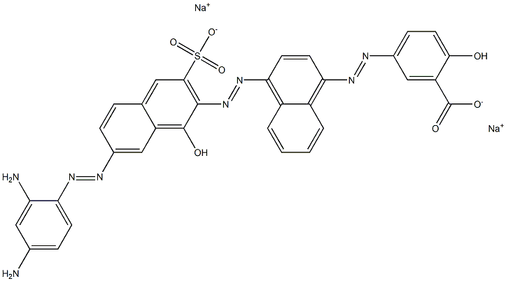 Benzoic acid, 5-[[4-[[7-[(2,4-diaminophenyl)azo]-1-hydroxy-3-sulfo-2-naphthalenyl]azo]-1-naphthalenyl]azo]-2-hydroxy-, disodium salt