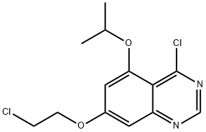 Quinazoline, 4-chloro-7-(2-chloroethoxy)-5-(1-methylethoxy)- Structural