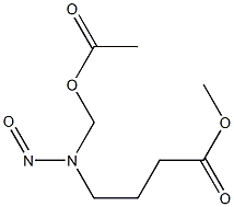 N-(3-methoxycarbonylpropyl)-N-(acetoxymethyl)nitrosamine Structural
