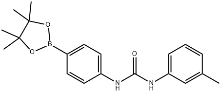 Urea, N-(3-methylphenyl)-N'-[4-(4,4,5,5-tetramethyl-1,3,2-dioxaborolan-2-yl)phenyl]- Structural