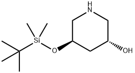 3-Piperidinol, 5-[[(1,1-dimethylethyl)dimethylsilyl]oxy]-, (3R,5R)-