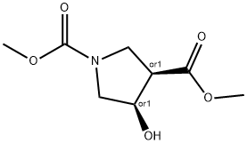 Dimethyl cis-4-Hydroxypyrrolidine-1,3-dicarboxylate Structural