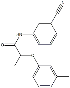 N-(3-cyanophenyl)-2-(3-methylphenoxy)propanamide Structural