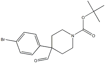 tert-butyl 4-(4-bromophenyl)-4-formylpiperidine-1-carboxylate Structural