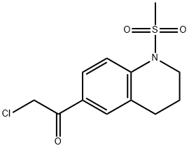 Ethanone, 2-chloro-1-[1,2,3,4-tetrahydro-1-(methylsulfonyl)-6-quinolinyl]- Structural