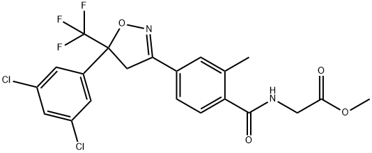 methyl (4-(5-(3,5-dichlorophenyl)-5-(trifluoromethyl)-4,5-dihydroisoxazol-3-yl)-2-methylbenzoyl)glycinate Structural