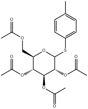 D-Glucopyranoside, 4-methylphenyl 1-thio-, 2,3,4,6-tetraacetate Structural
