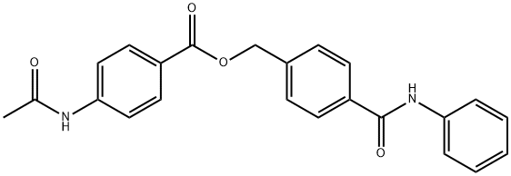 Benzoic acid, 4-(acetylamino)-, [4-[(phenylamino)carbonyl]phenyl]methyl ester Structural