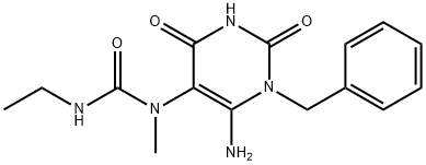 Urea, N-[6-amino-1,2,3,4-tetrahydro-2,4-dioxo-1-(phenylmethyl)-5-pyrimidinyl]-N'-ethyl-N-methyl- Structural