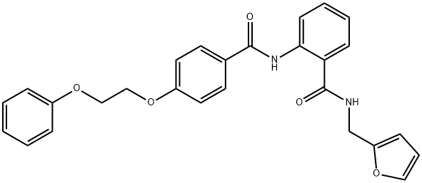 N-(2-furylmethyl)-2-{[4-(2-phenoxyethoxy)benzoyl]amino}benzamide Structural