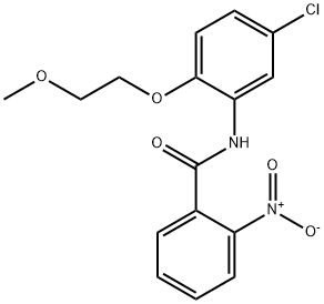 N-[5-chloro-2-(2-methoxyethoxy)phenyl]-2-nitrobenzamide Structural