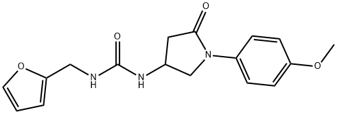 Urea, N-(2-furanylmethyl)-N'-[1-(4-methoxyphenyl)-5-oxo-3-pyrrolidinyl]- Structural