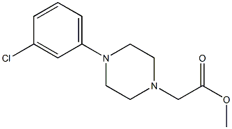 methyl 2-[4-(3-chlorophenyl)piperazin-1-yl]acetate Structural