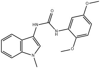 Urea, N-(2,5-dimethoxyphenyl)-N'-(1-methyl-1H-indol-3-yl)- Structural