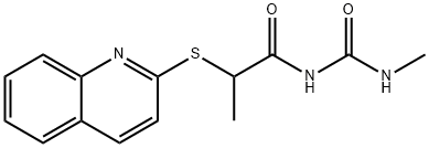 Propanamide, N-[(methylamino)carbonyl]-2-(2-quinolinylthio)- Structural