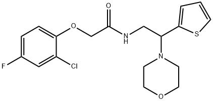 Acetamide, 2-(2-chloro-4-fluorophenoxy)-N-[2-(4-morpholinyl)-2-(2-thienyl)ethyl]- Structural