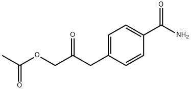 Benzamide, 4-[3-(acetyloxy)-2-oxopropyl]- Structural