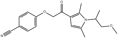 Benzonitrile, 4-[2-[1-(2-methoxy-1-methylethyl)-2,5-dimethyl-1H-pyrrol-3-yl]-2-oxoethoxy]- Structural