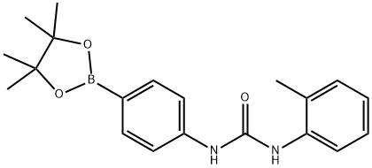 Urea, N-(2-methylphenyl)-N'-[4-(4,4,5,5-tetramethyl-1,3,2-dioxaborolan-2-yl)phenyl]- Structural