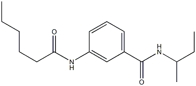 N-(sec-butyl)-3-(hexanoylamino)benzamide Structural