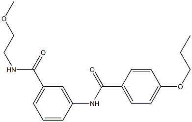 N-(2-methoxyethyl)-3-[(4-propoxybenzoyl)amino]benzamide Structural