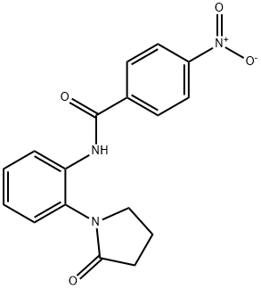 Benzamide, 4-nitro-N-[2-(2-oxo-1-pyrrolidinyl)phenyl]- Structural