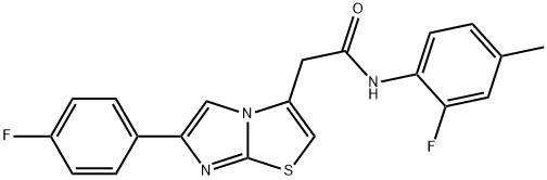 Imidazo[2,1-b]thiazole-3-acetamide, N-(2-fluoro-4-methylphenyl)-6-(4-fluorophenyl)- Structural
