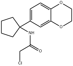 Acetamide, 2-chloro-N-[1-(2,3-dihydro-1,4-benzodioxin-6-yl)cyclopentyl]- Structural