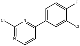 Pyrimidine, 2-chloro-4-(3-chloro-4-fluorophenyl)- Structural