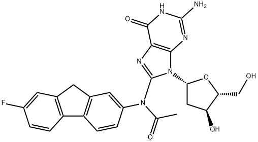 Guanosine, 8-[acetyl(7-fluoro-9H-fluoren-2-yl)amino]-2'-deoxy- Structural