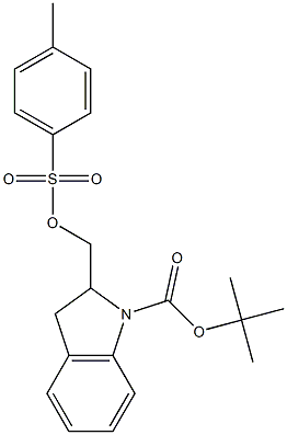 2-(TOLUENE-4-SULFONYLOXYMETHYL)-2,3-DIHYDRO-INDOLE-1-CARBOXYLIC ACID TERT-BUTYL ESTER Structural