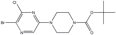 TERT-BUTYL 4-(5-BROMO-6-CHLOROPYRAZIN-2-YL)PIPERAZINE-1-CARBOXYLATE