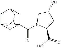 (2S,4R)-1-(1-adamantylcarbonyl)-4-hydroxypyrrolidine-2-carboxylic acid Structural