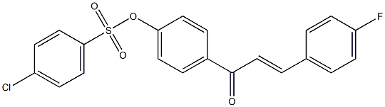 4-[(E)-3-(4-fluorophenyl)-2-propenoyl]phenyl 4-chlorobenzenesulfonate Structural