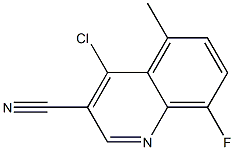 4-chloro-8-fluoro-5-methylquinoline-3-carbonitrile Structural