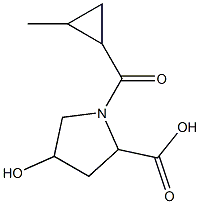 4-hydroxy-1-[(2-methylcyclopropyl)carbonyl]pyrrolidine-2-carboxylic acid