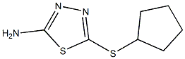 5-(cyclopentylsulfanyl)-1,3,4-thiadiazol-2-amine Structural