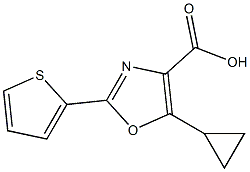 5-cyclopropyl-2-(thiophen-2-yl)-1,3-oxazole-4-carboxylic acid Structural