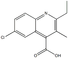 6-chloro-2-ethyl-3-methylquinoline-4-carboxylic acid Structural