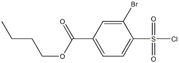 butyl 3-bromo-4-(chlorosulfonyl)benzoate Structural