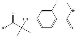 2-((3-fluoro-4-(methylcarbamoyl)phenyl)amino)-2-methylpropanoic acid