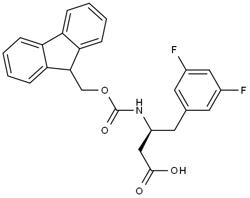 Fmoc-(S)-3-Amino-4-(3,5-difluoro-phenyl)-butyric acid Structural